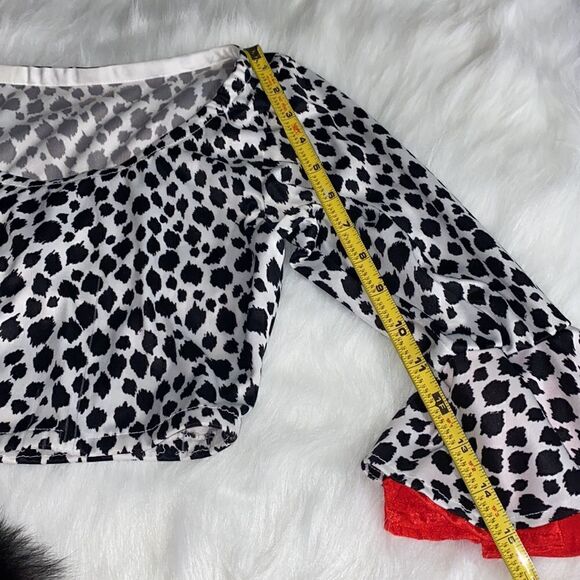 Dance Costume Latin Style Black/Red/White Animal Print Size Small - Picture 7 of 13